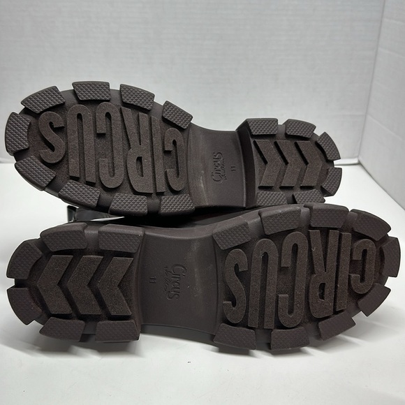 Circus by Sam Edelman Darielle Platform Lug Sole Boots Chestnut Brown Size 11 - Picture 7 of 9